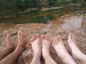 Man beachte die Verbrennungen Grad 5