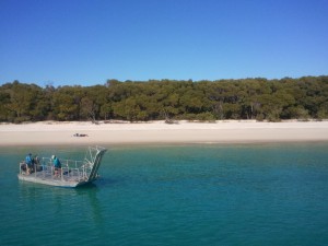 Arriving at Whitehaven Beach