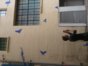 Street art by "The Blue Ninja"