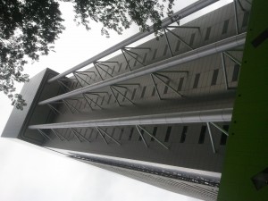 In between skyscrapers